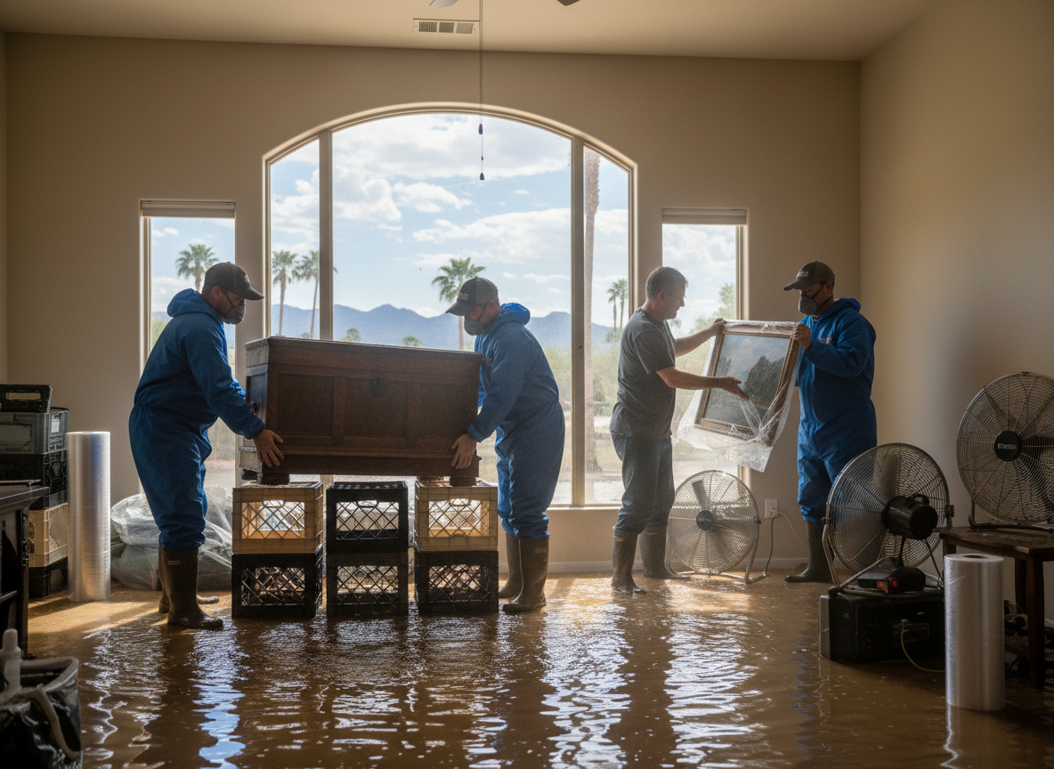 Flood Damage Cleanup in Grayhawk, AZ 85255