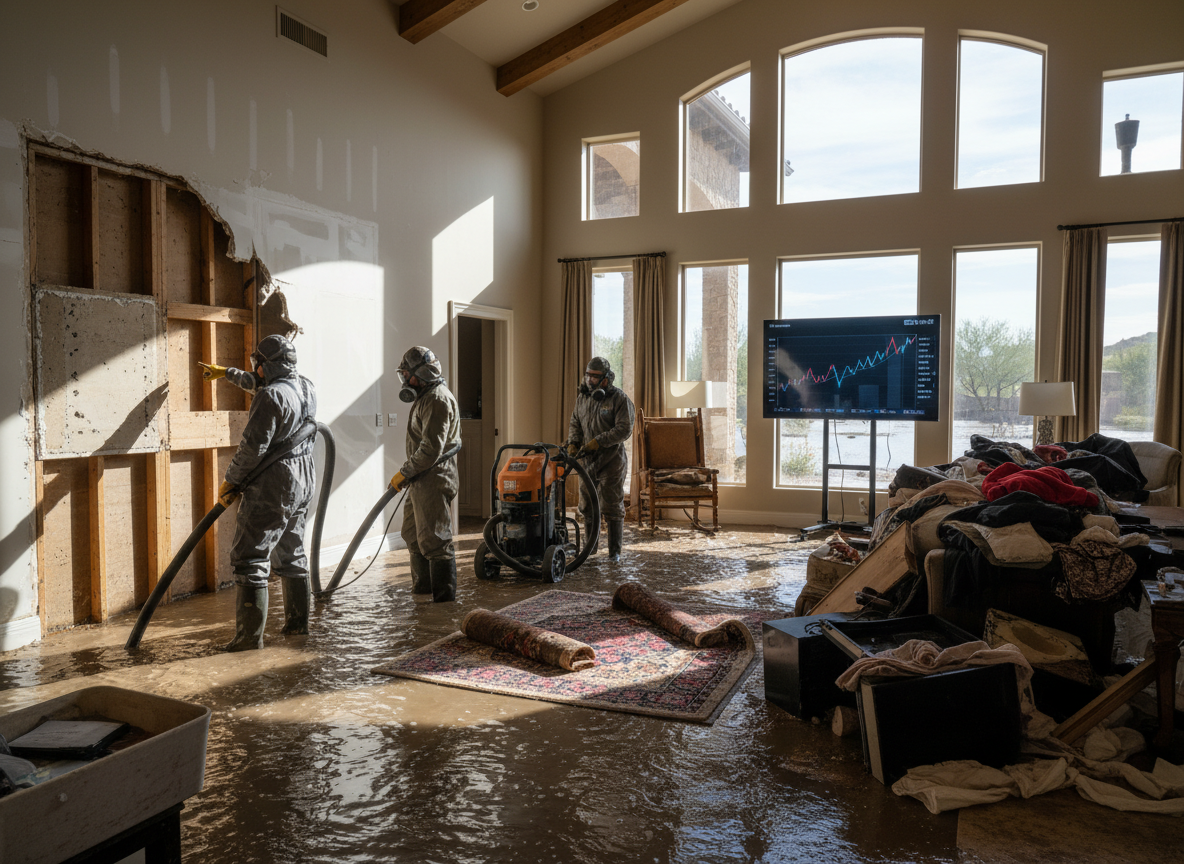 What Flood Damage Cleanup Typically Costs in Scottsdale