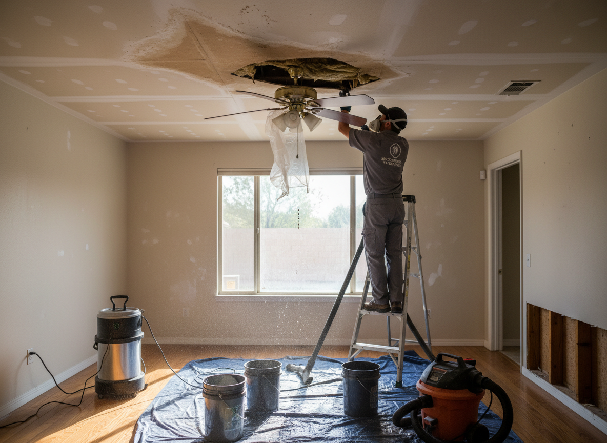Roof Leak Water Damage Restoration in Scottsdale