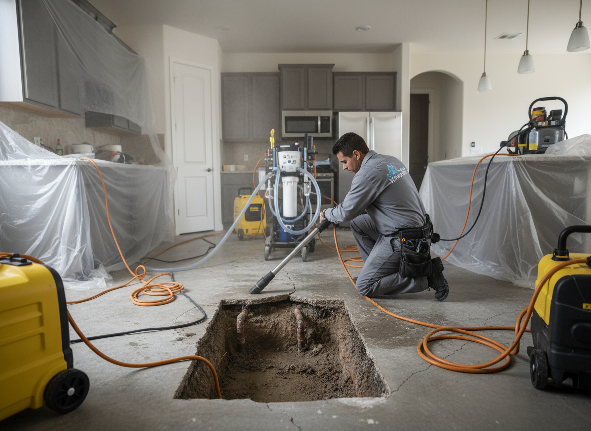 Slab Leak Water Damage Restoration in Scottsdale